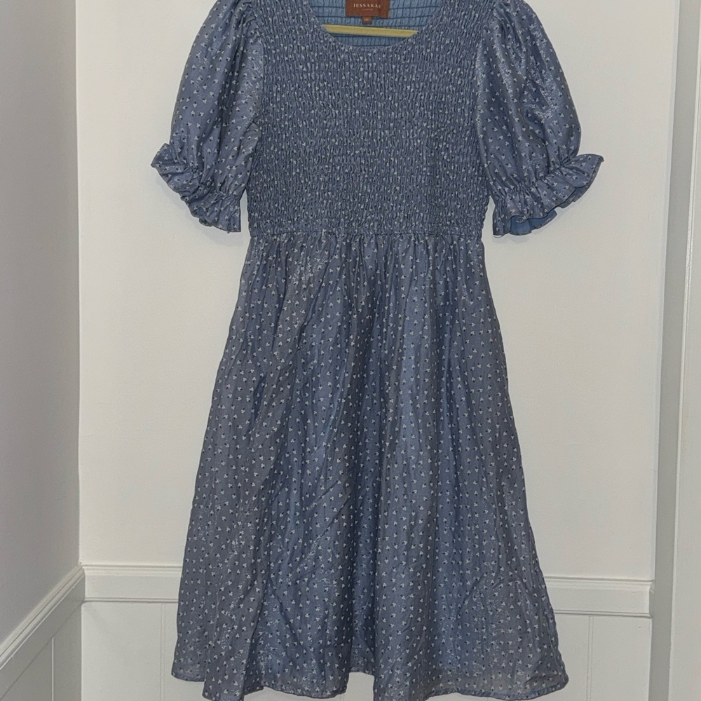 JessaKae Blue Textured Dress